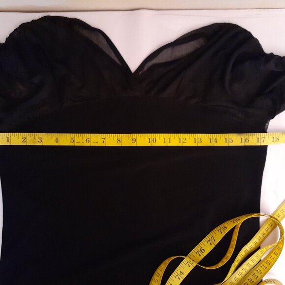 Calvin Klein Mesh Ruched Sleeve Top - Picture 9 of 12